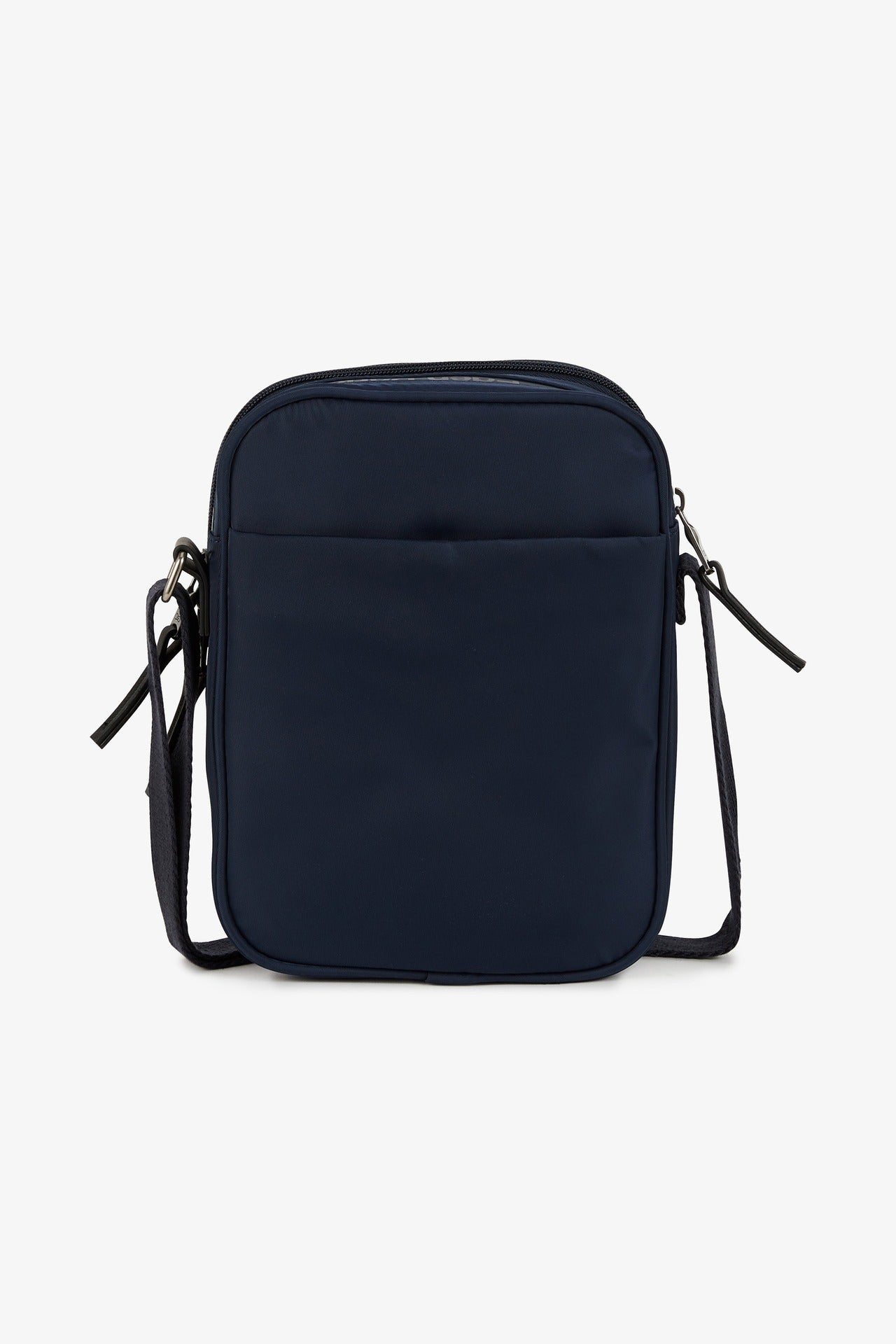 Navy blue rectangular messenger bag