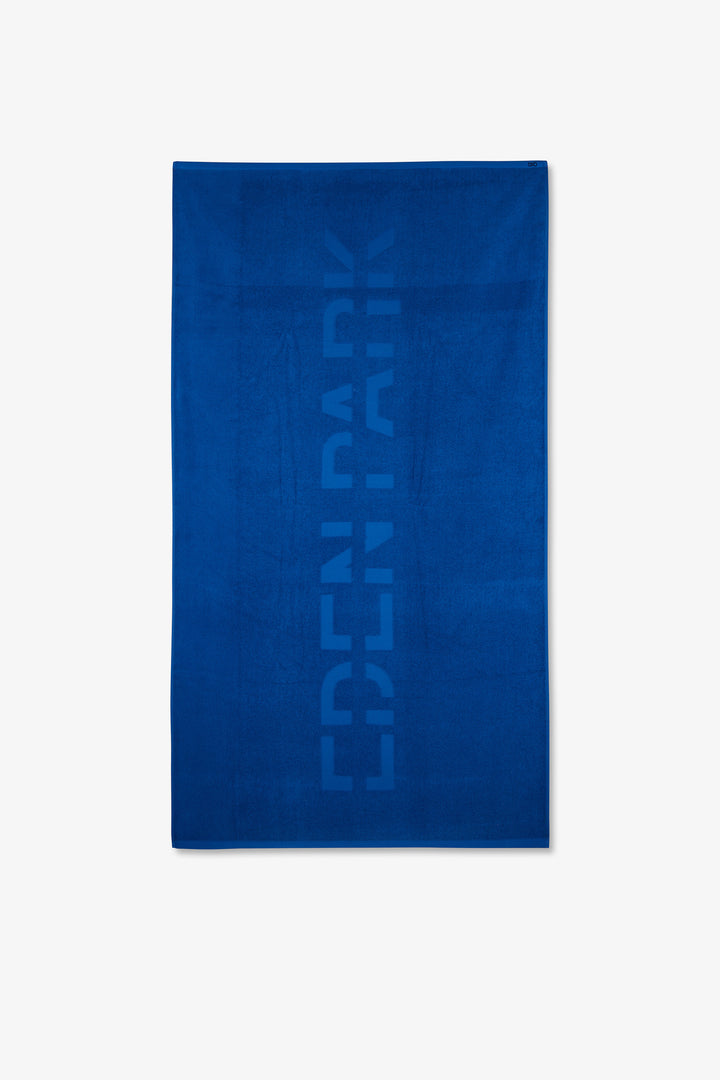 Blue beach towel