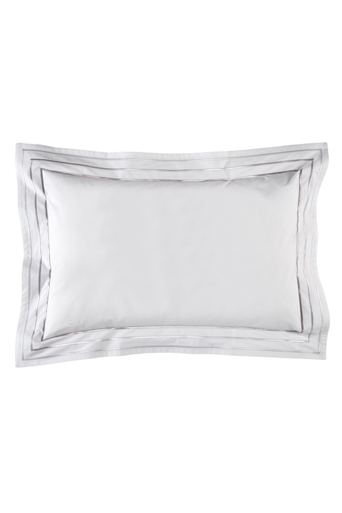 2 taies d'oreiller rectangulaires blanc et argenté - Avec toi et les bleus - Image 2