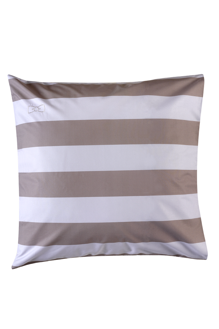 Duo of square striped pillow case