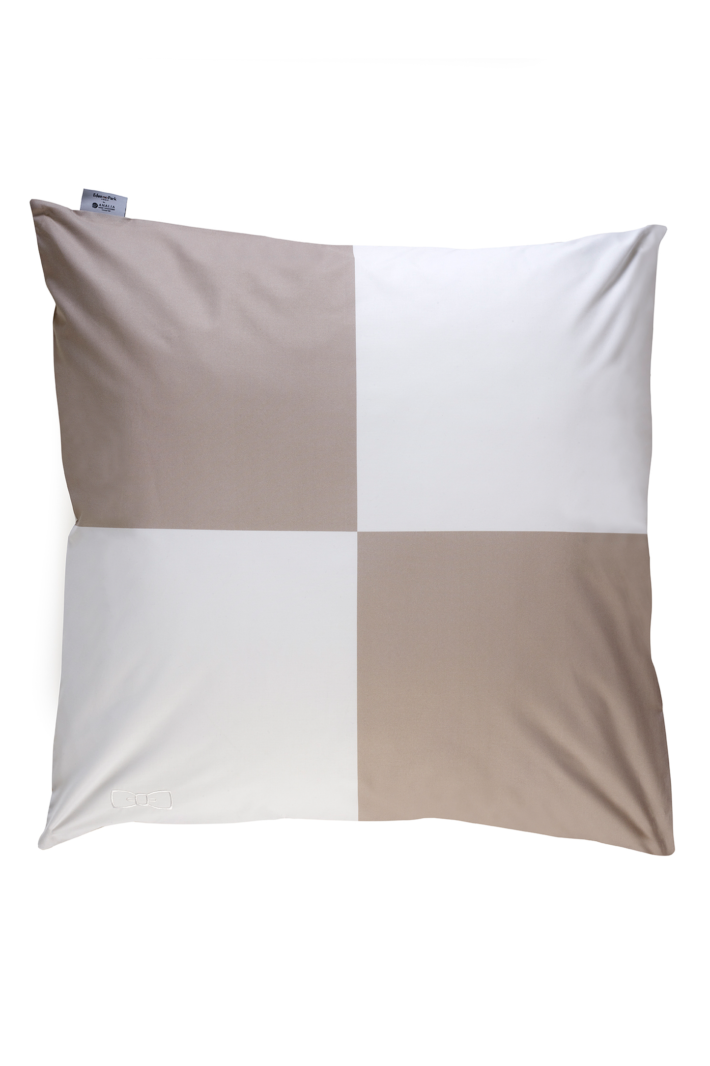 Duo of square barbarian pillow case - beige