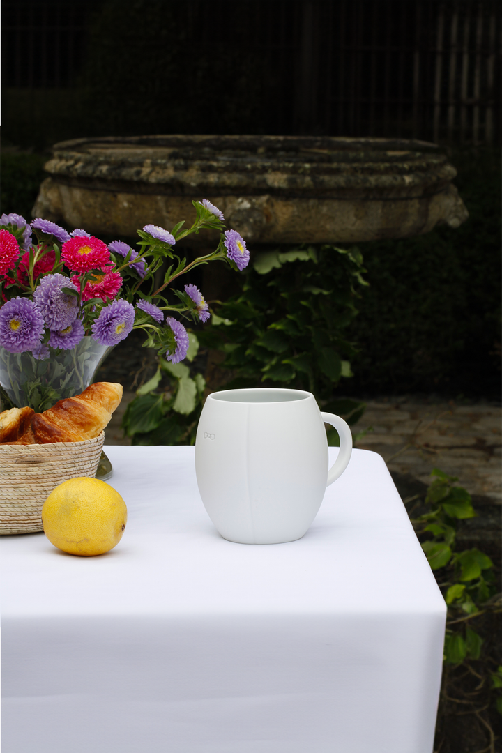 Mug blanc en porcelaine de Limoges - grand modèle