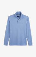 Light blue cotton polo with contrasting neck