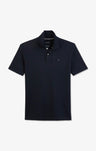 Black stretch pima cotton polo