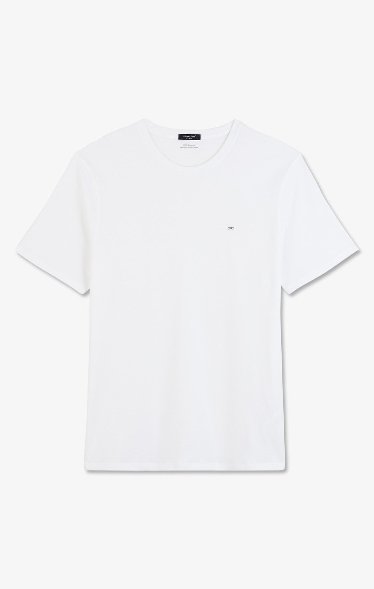 T-shirt blanc col rond à manches courtes - Image 2