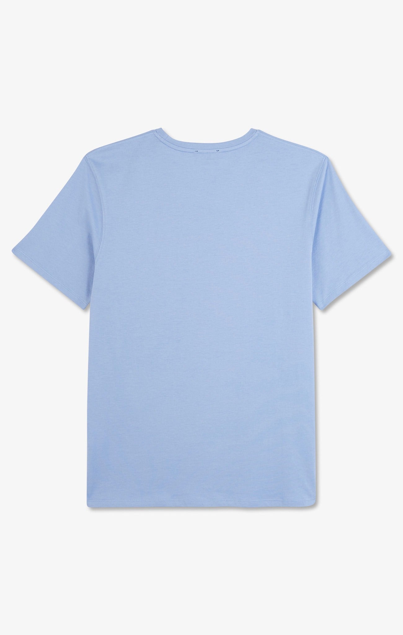 Crew neck light blue pima cotton t-shirt - Image 4