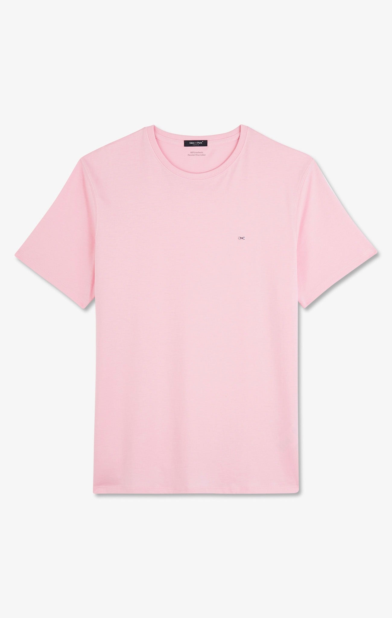 T-shirt rose col rond à manches courtes - Image 2