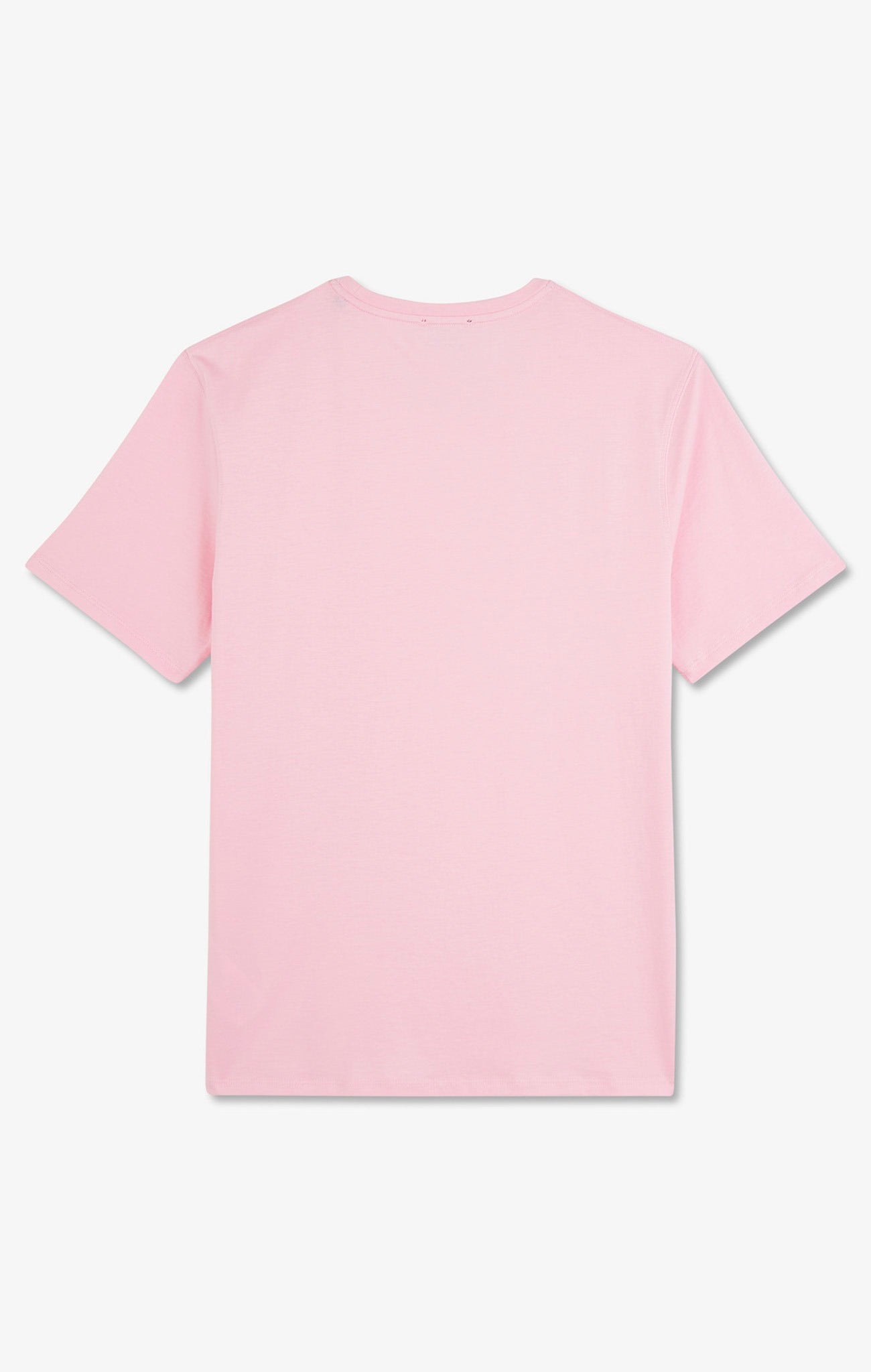 T-shirt rose col V à manches courtes
