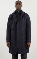 Trench coat déperlant bleu marine