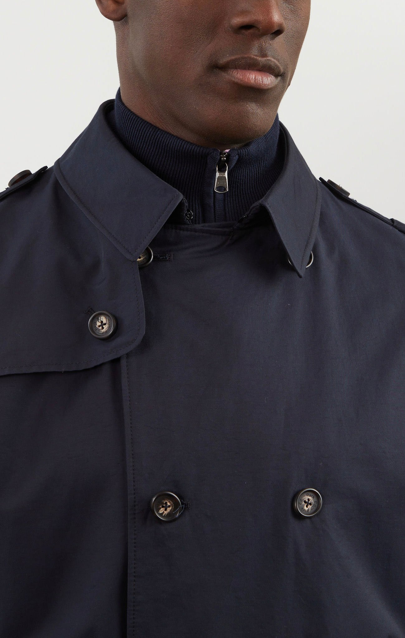 Trench coat déperlant bleu marine - Image 8