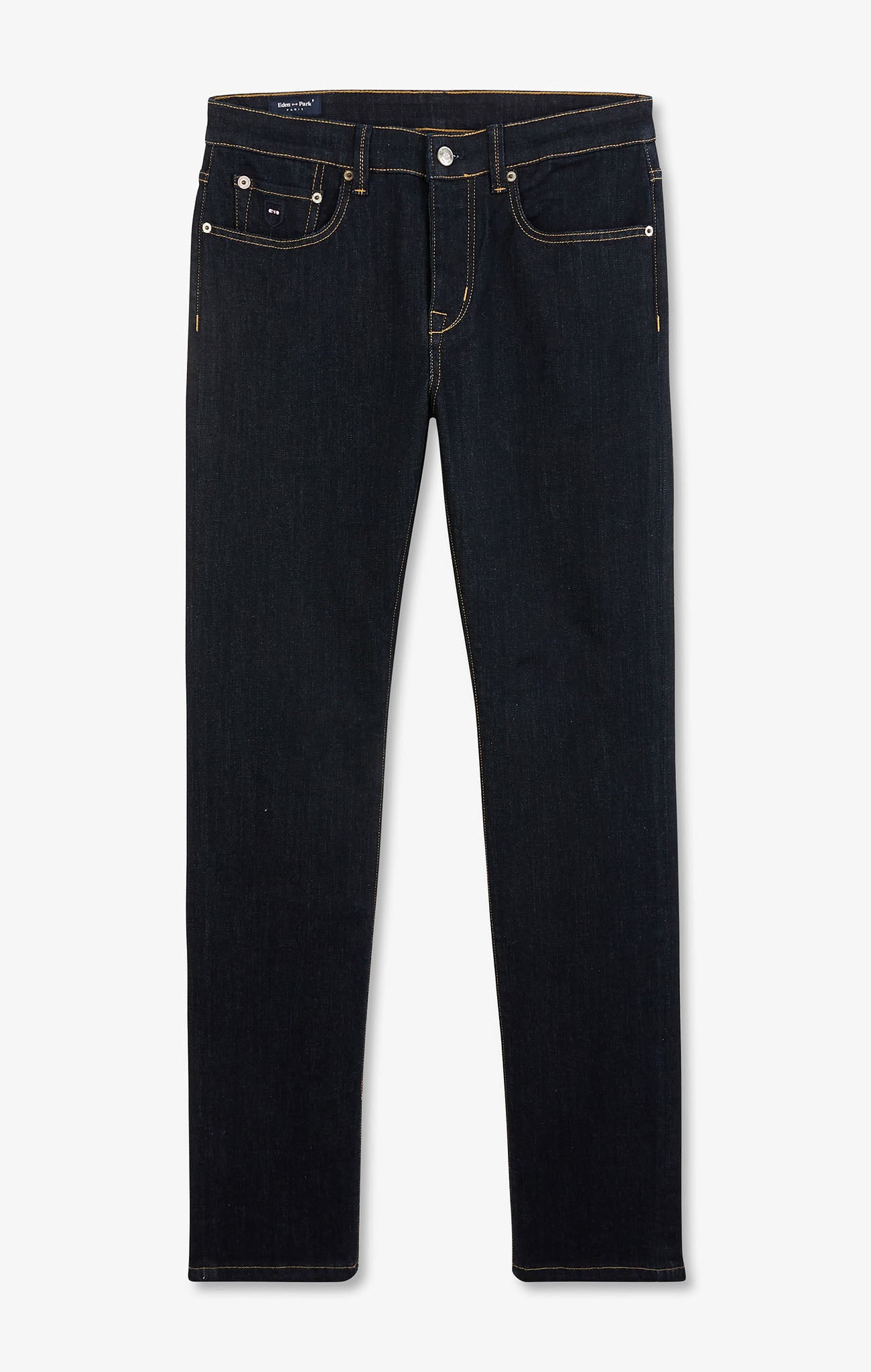 Pantalon évasée en coton extensible avec fentes sur les côtés bleu Pantalon évasée en coton extensible avec fentes sur les côtés bleu