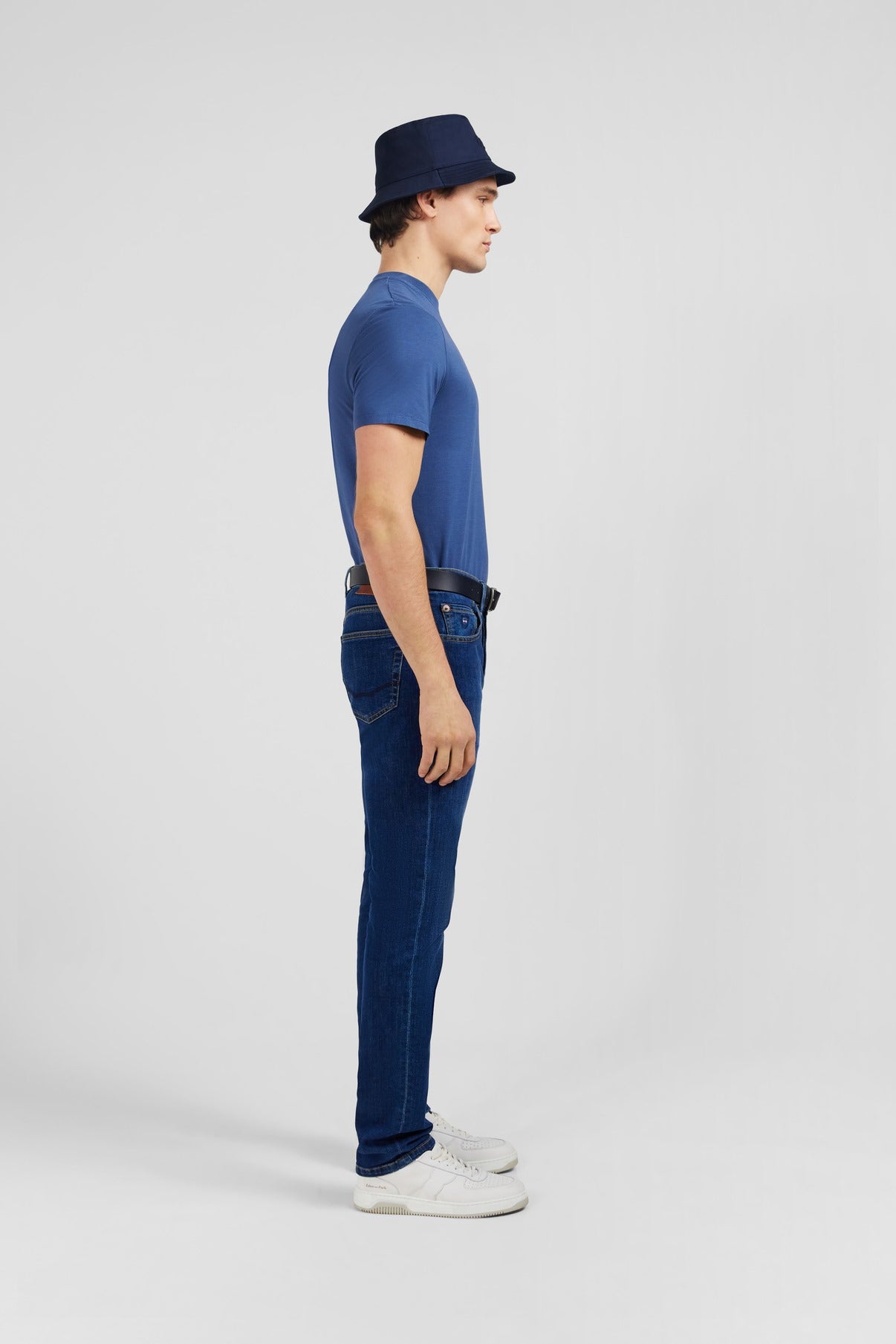 Straight jeans in blue stretch cotton - Image 4