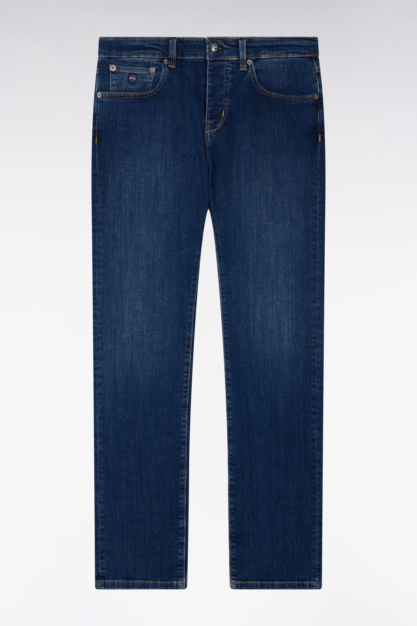 Jean slim bleu en coton extensible