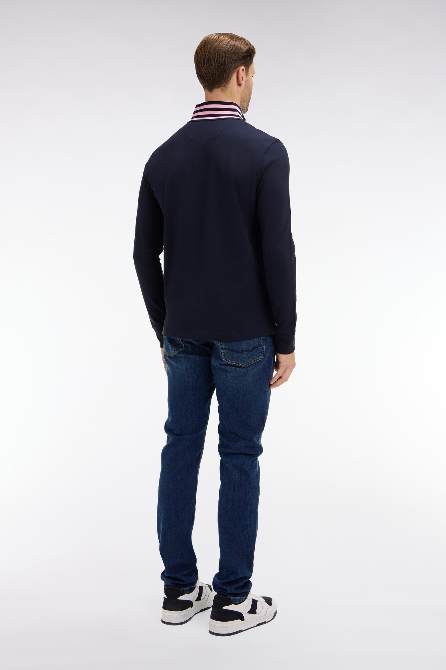 Jean slim bleu en coton extensible