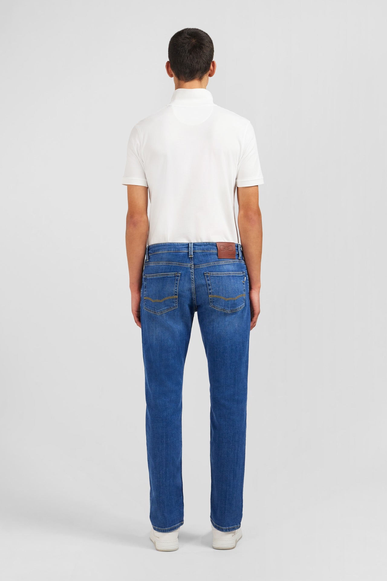 Jean bleu en coton stretch