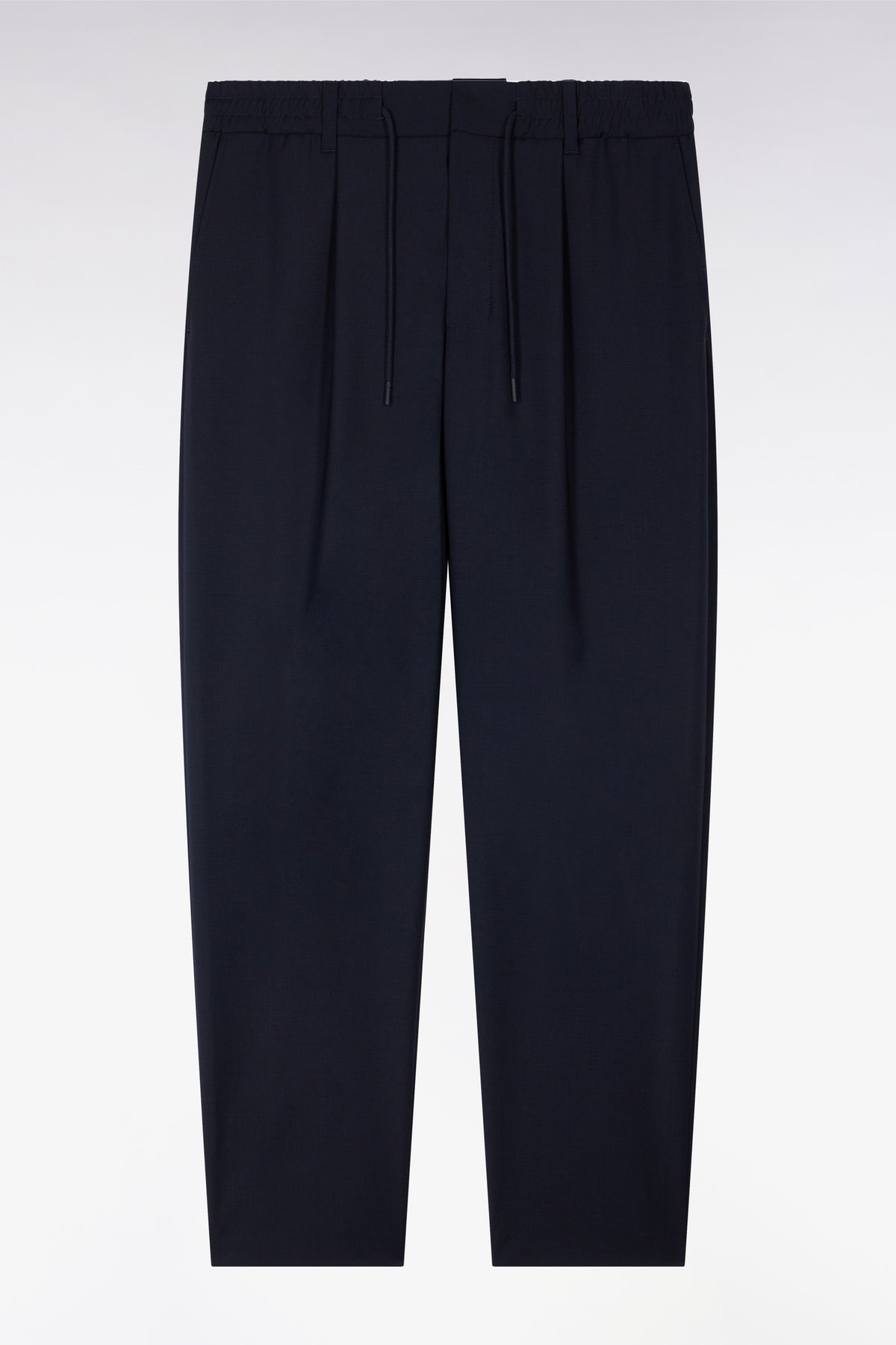 Pantalon taille élastiquée bleu marine