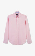 Chemise rose unie en coton