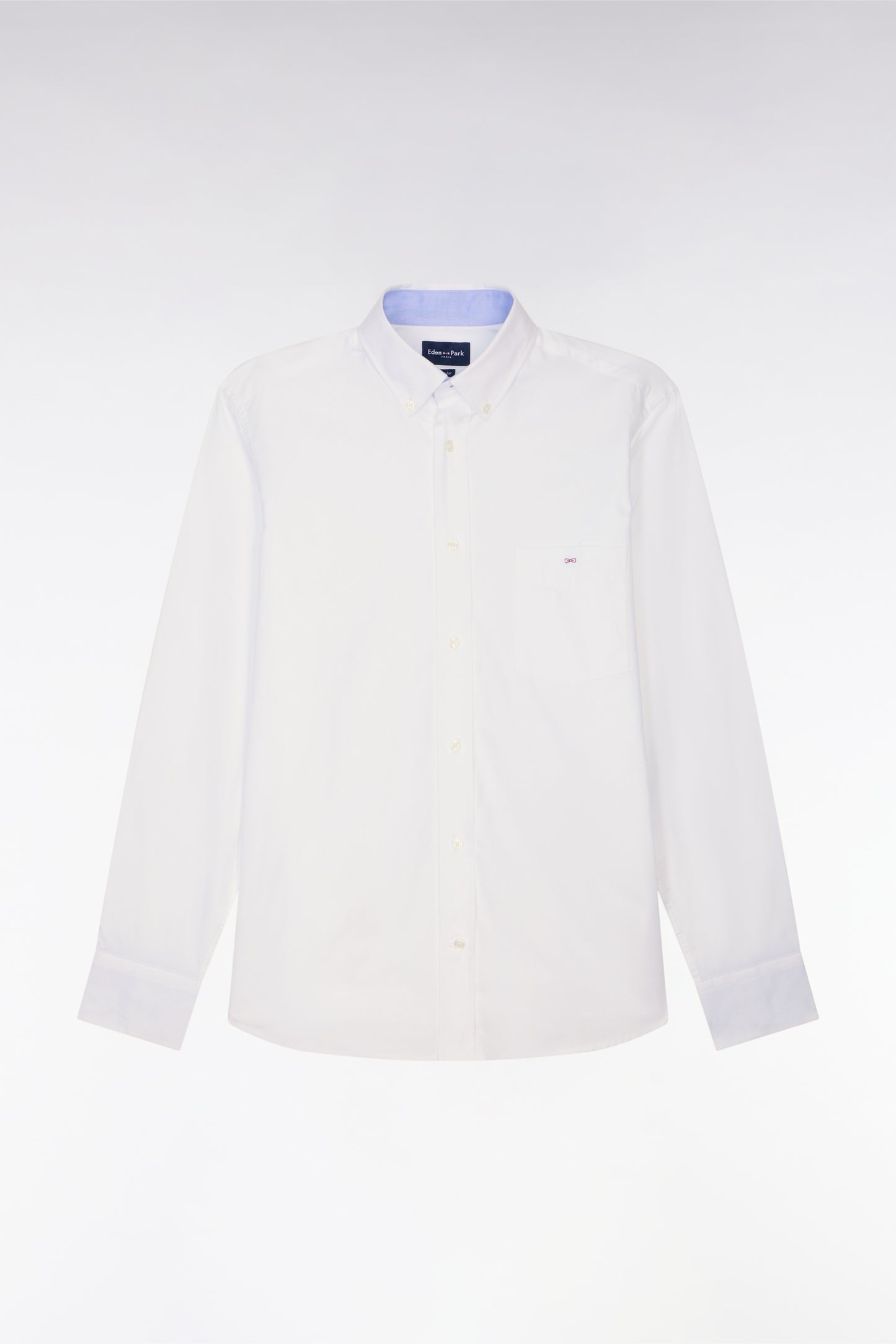 Chemise blanche unie en coton