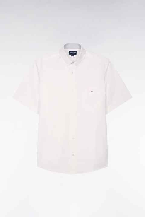 Short sleeved white cotton shirt - Image 2