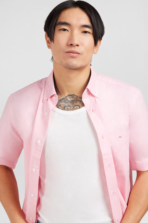 Chemisette rose unie en coton - Image 3