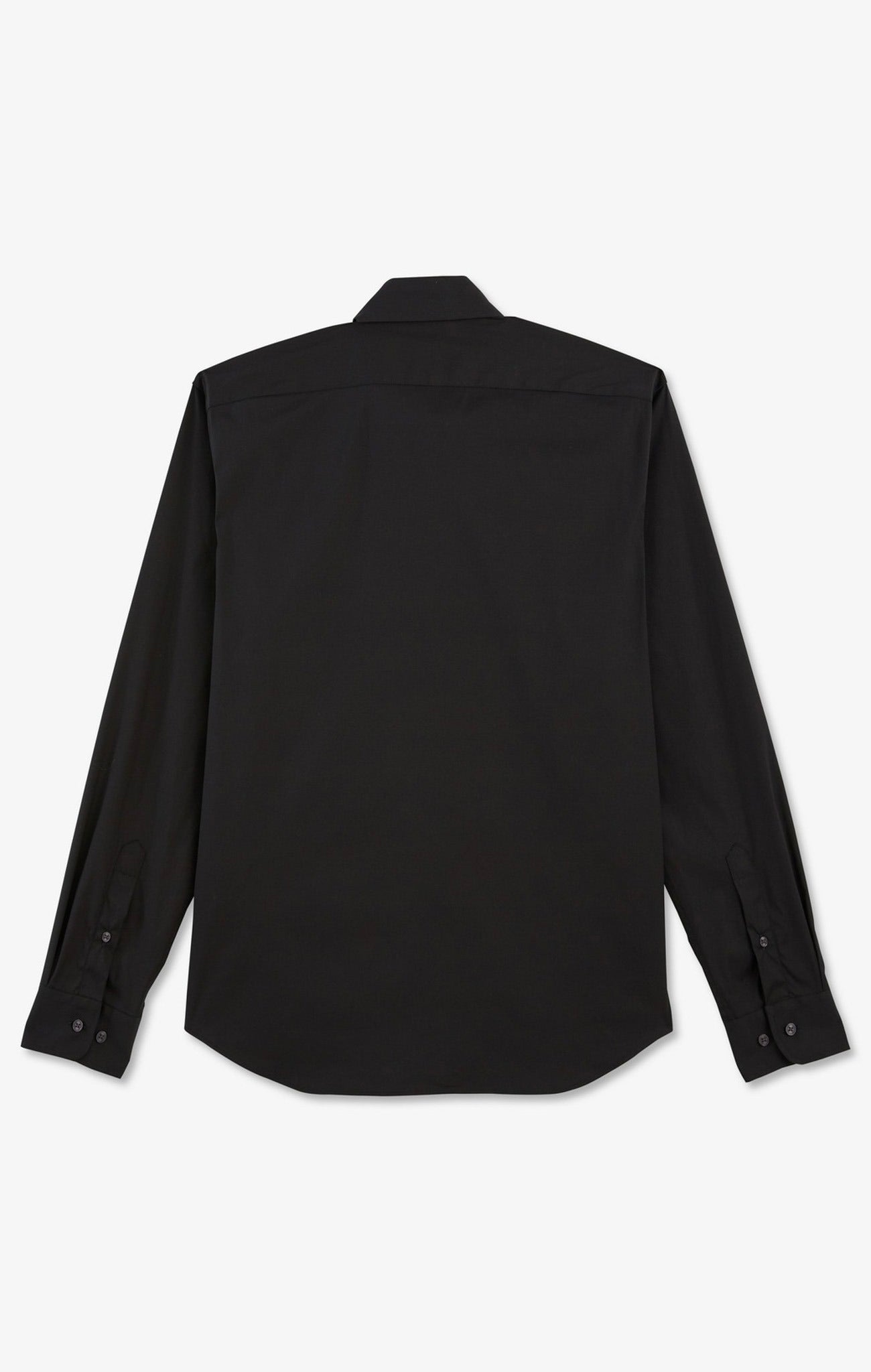 Chemise noir slim en popeline stretch