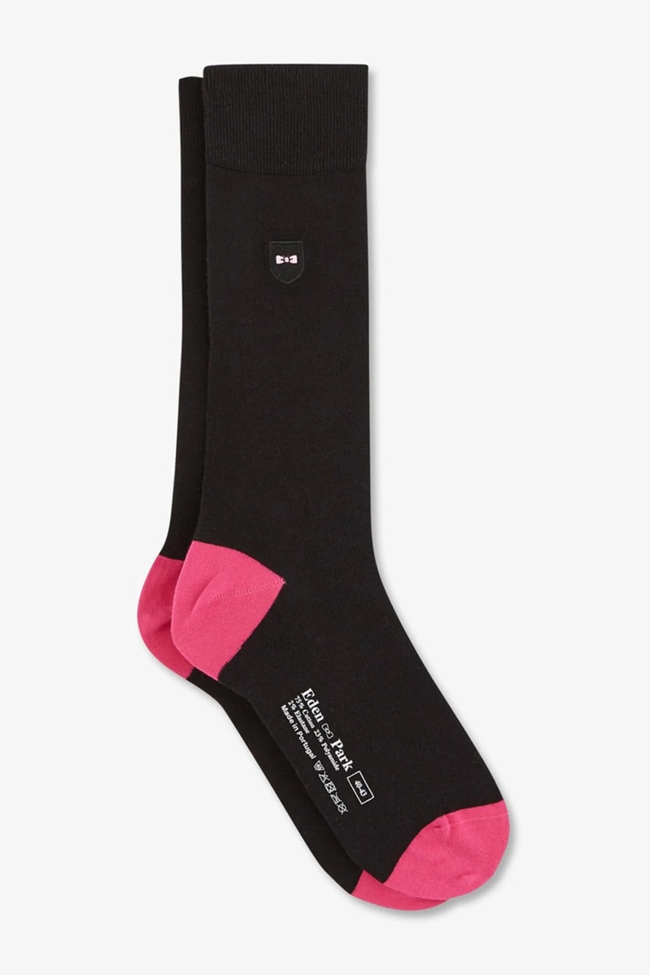 Long black colour-block socks - Image 1