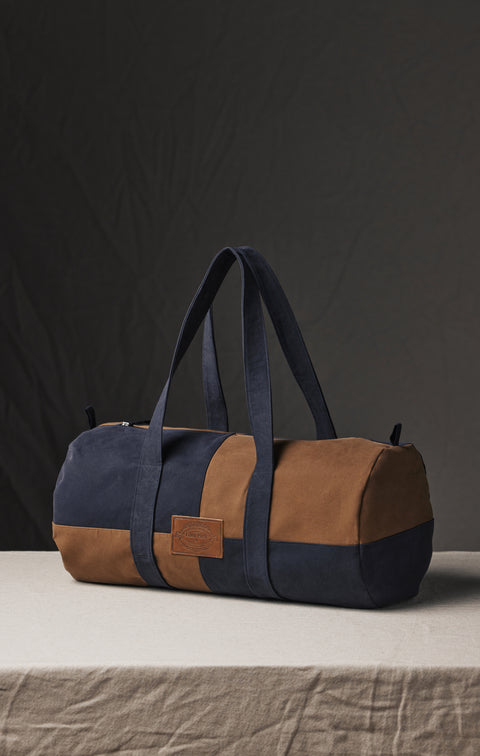 Duffle bag en coton bicolore upcyclé Pap'Atelier - Image 3