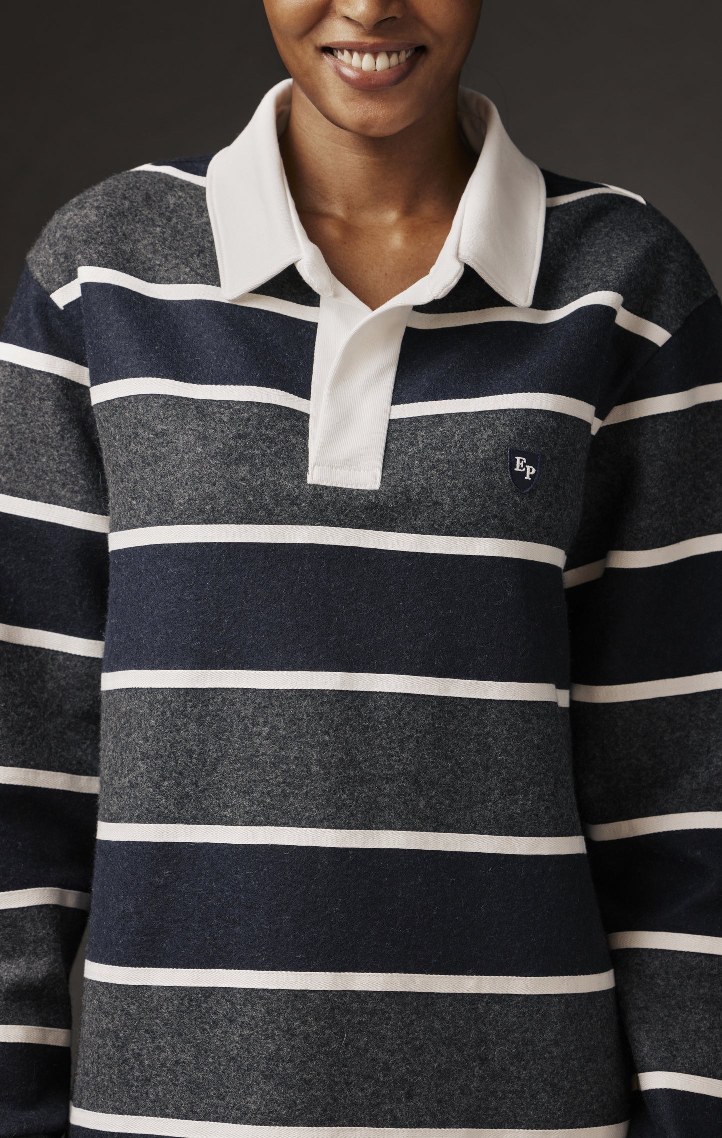 Robe maillot en laine mélangée rayée upcyclée Pap'Atelier