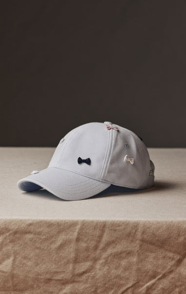 Pap'Atelier blue cap with mini bow ties