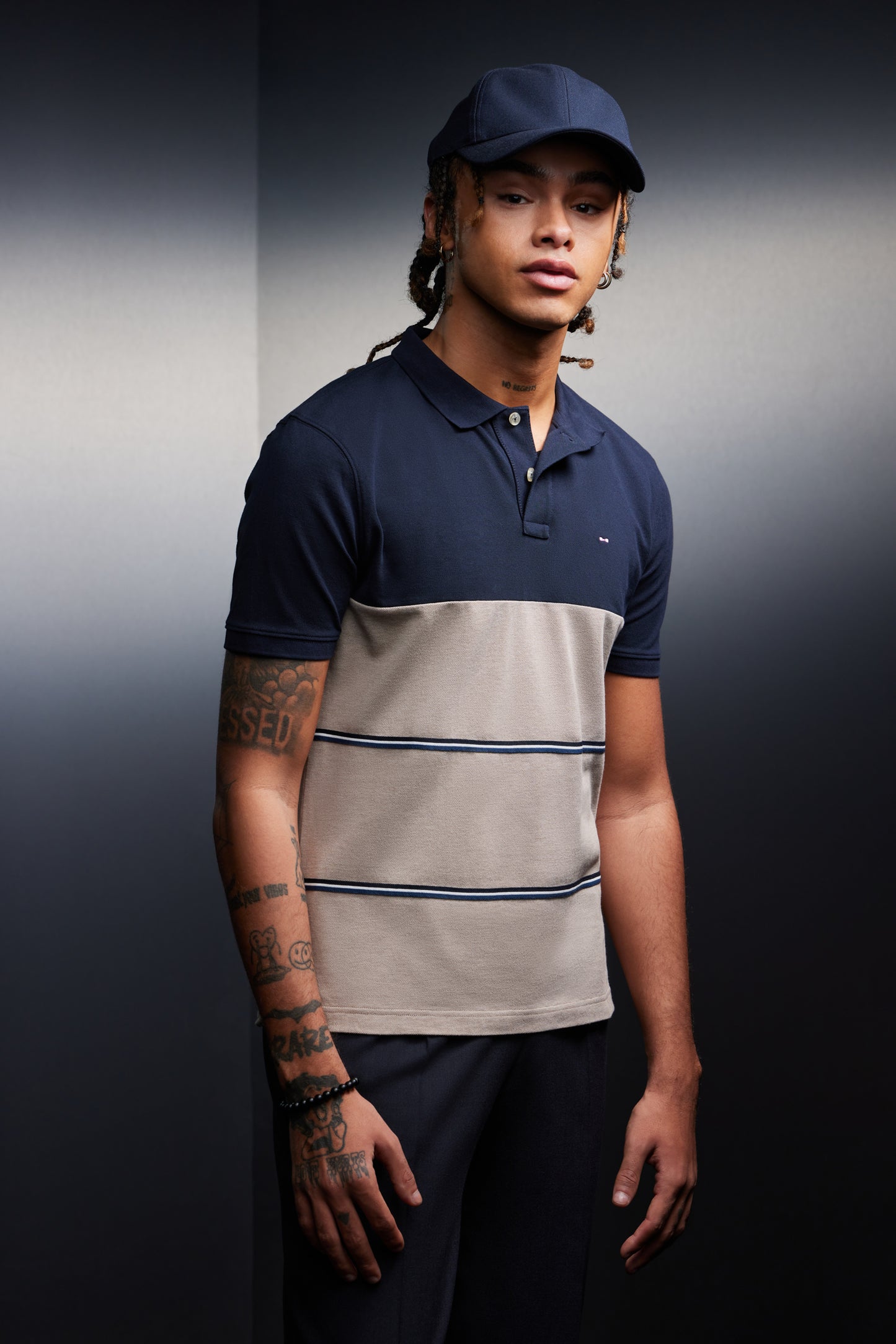 Two-tone cotton jersey cut and sewn upcycled Pap'Atelier
