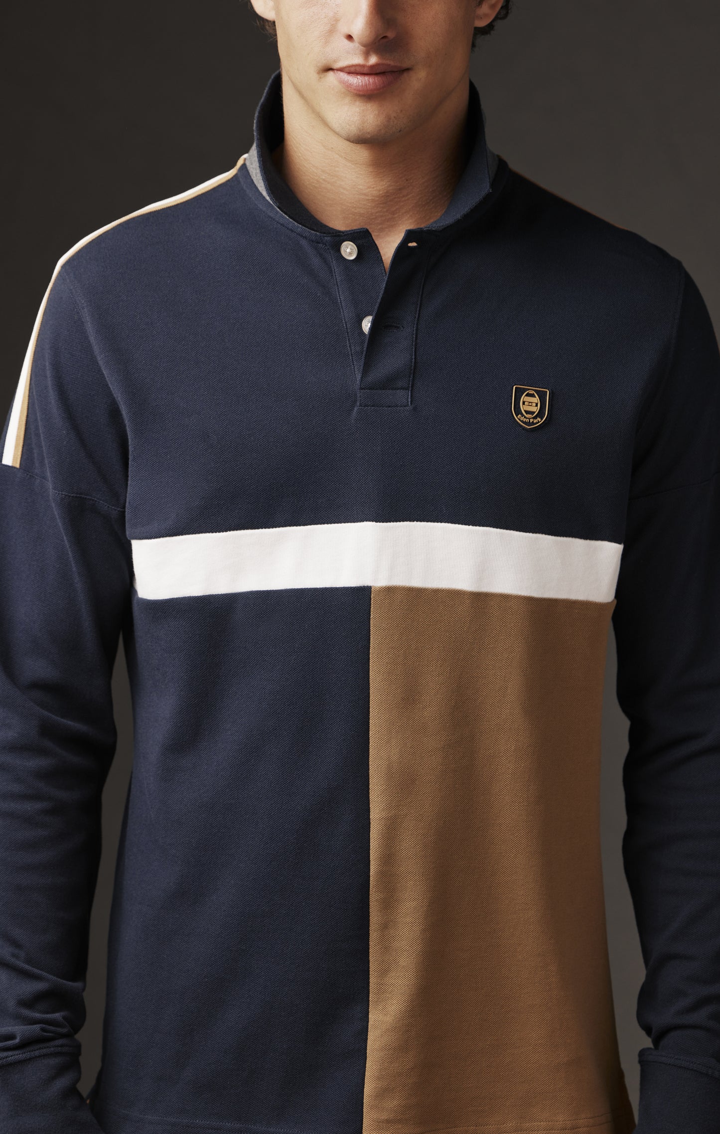 Maillot à manches longues en jersey marine upcyclé Pap'Atelier