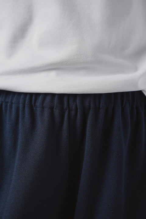 Short marine taille élastique Pap'atelier à galons rayés et écusson - Image 3