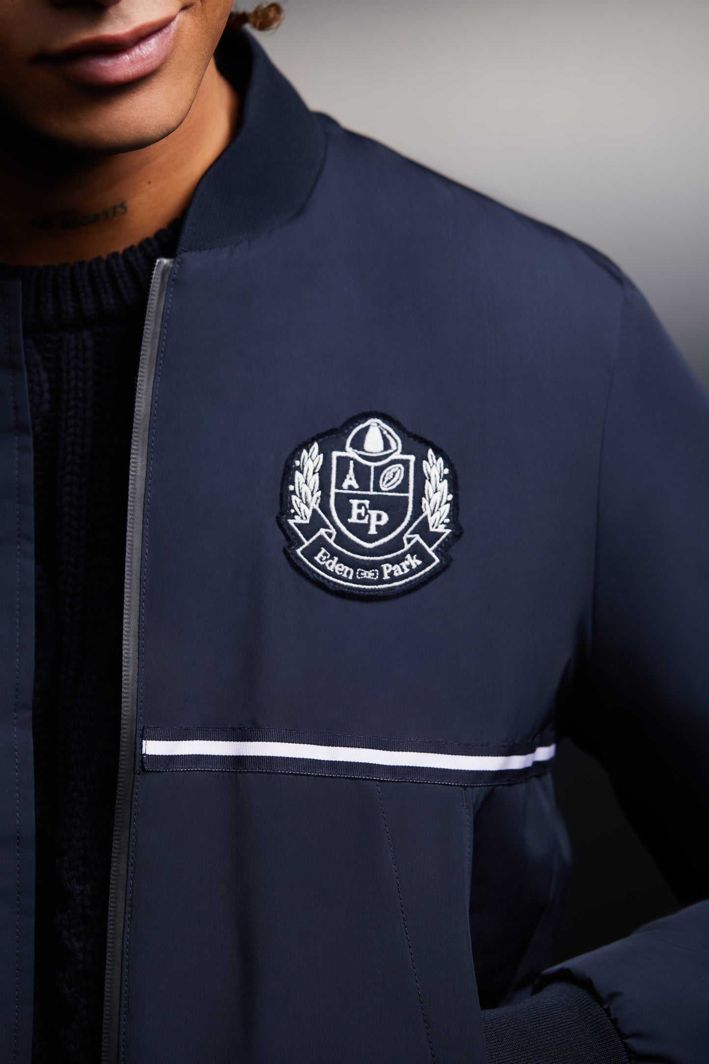 Doudoune marine upcyclée Pap'Atelier