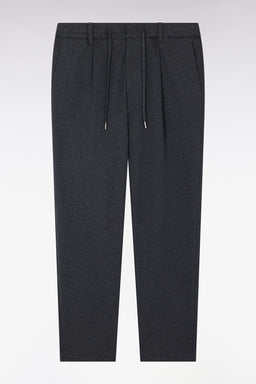 Pantalon en jersey double face à taille élastique gris coupe Modern