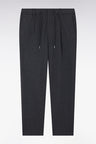 Pantalon en jersey double face à taille élastique gris coupe Modern