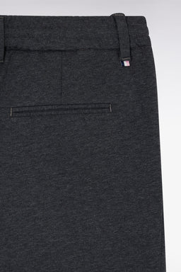 Pantalon en jersey double face à taille élastique gris coupe Modern