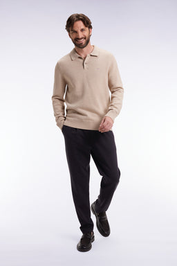 Pantalon en jersey double face à taille élastique noir coupe Modern - Image 3