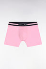 Lot de deux boxers en jersey de coton stretch rose et marine