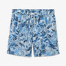 Short de bain bleu imprimé exclusif fleurs