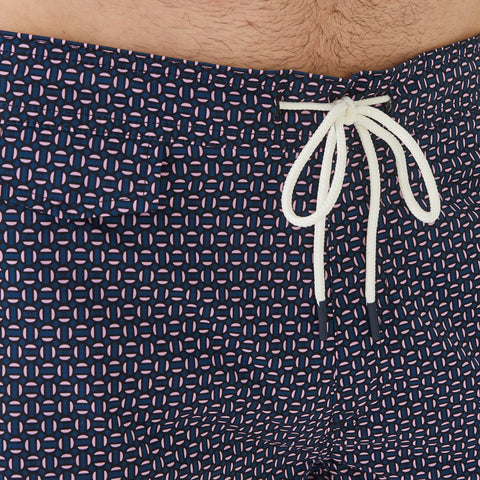 Pink swim shorts with micro motif - Image 3