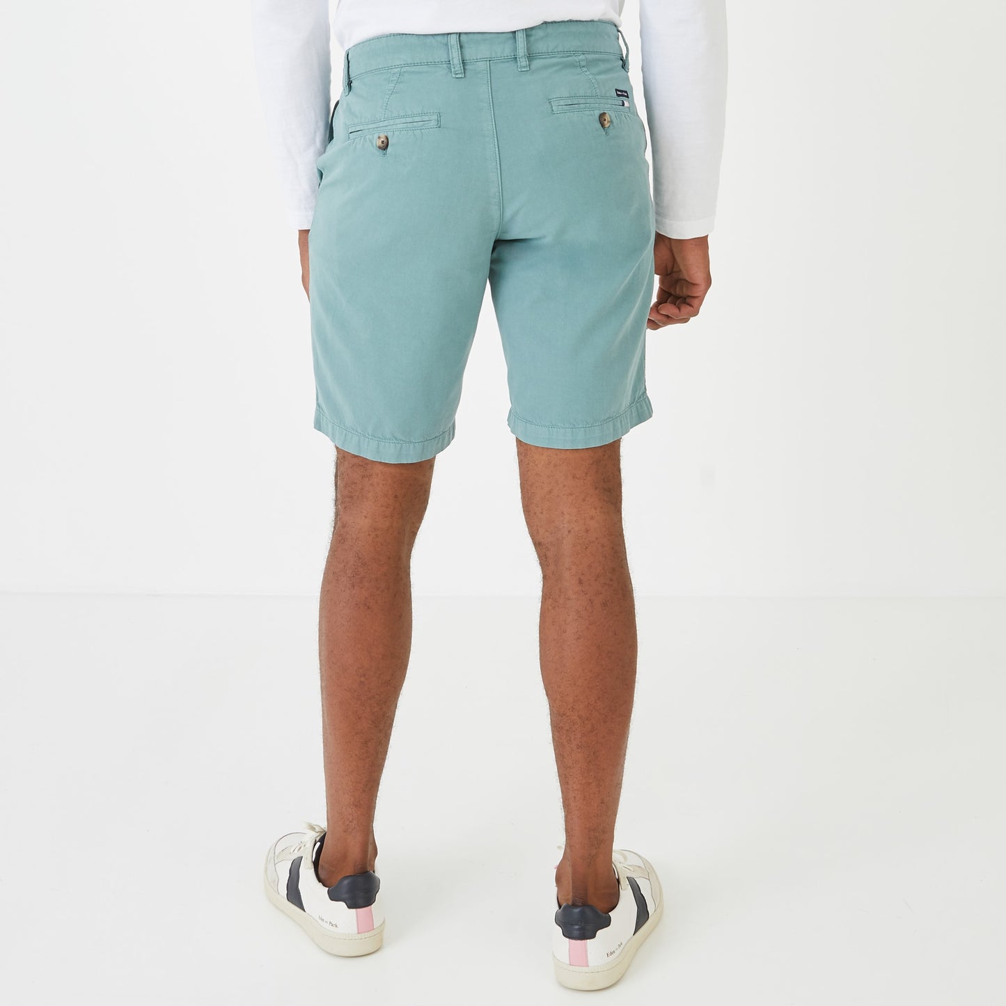 Bermuda chino uni vert en coton