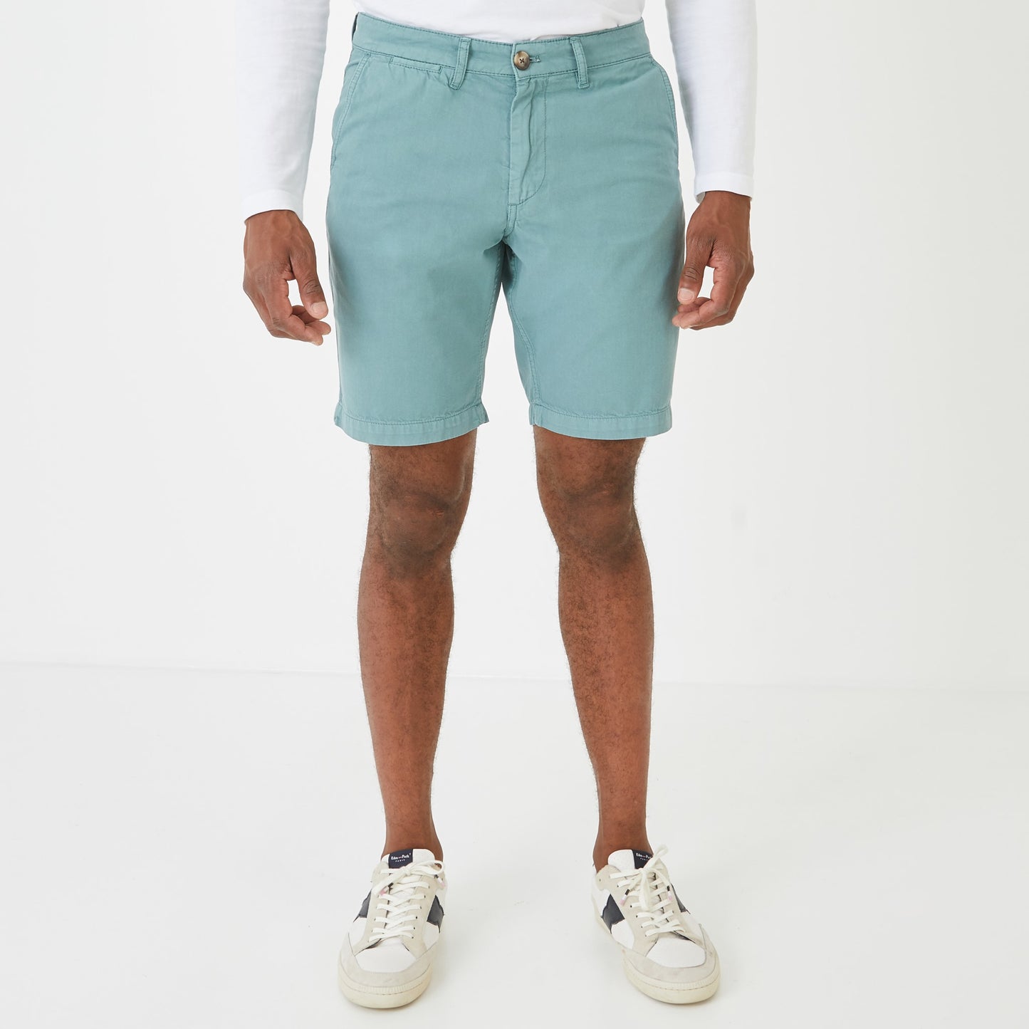 Bermuda chino uni vert en coton