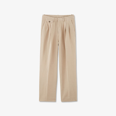 Pantalon à pinces beige - Image 2