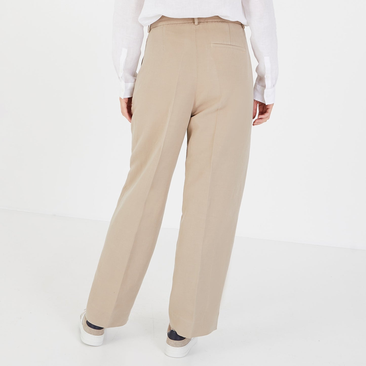 Pantalon à pinces beige