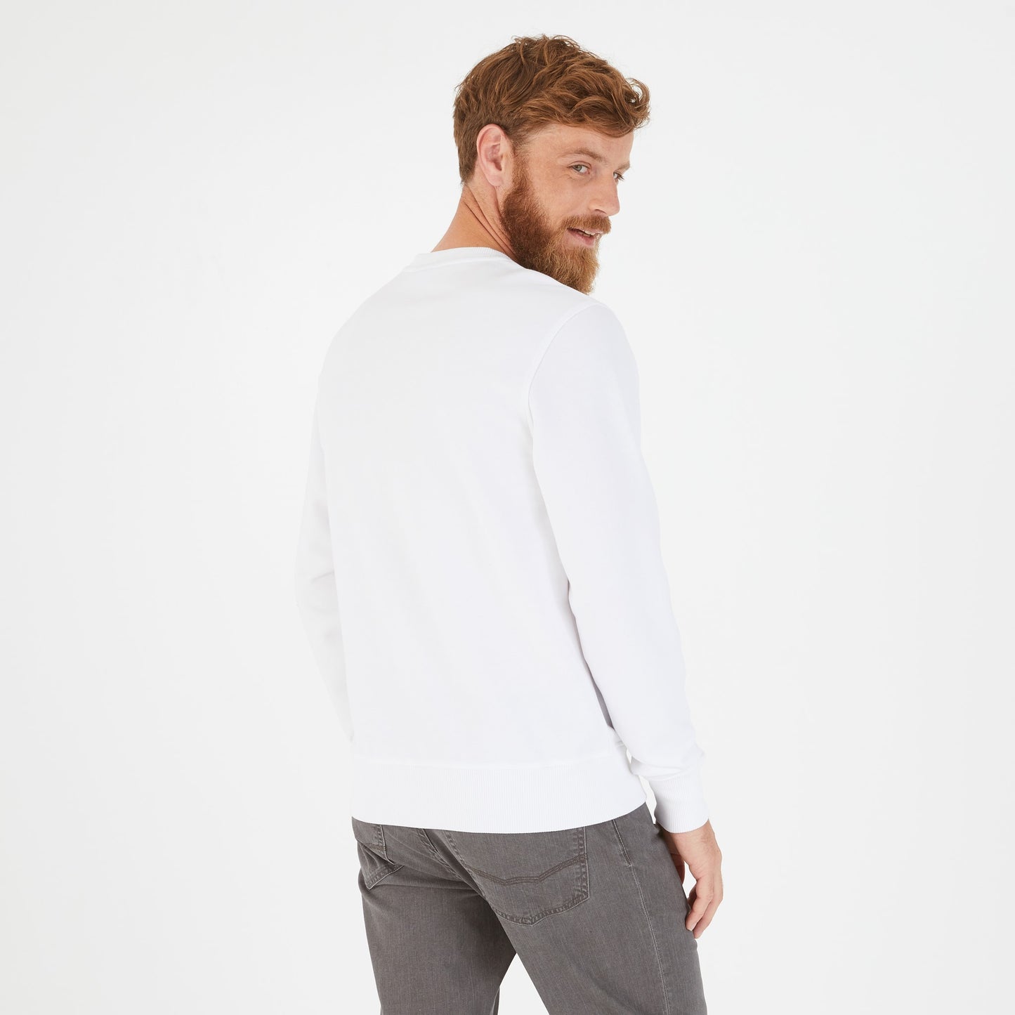 Sweat blanc en molleton
