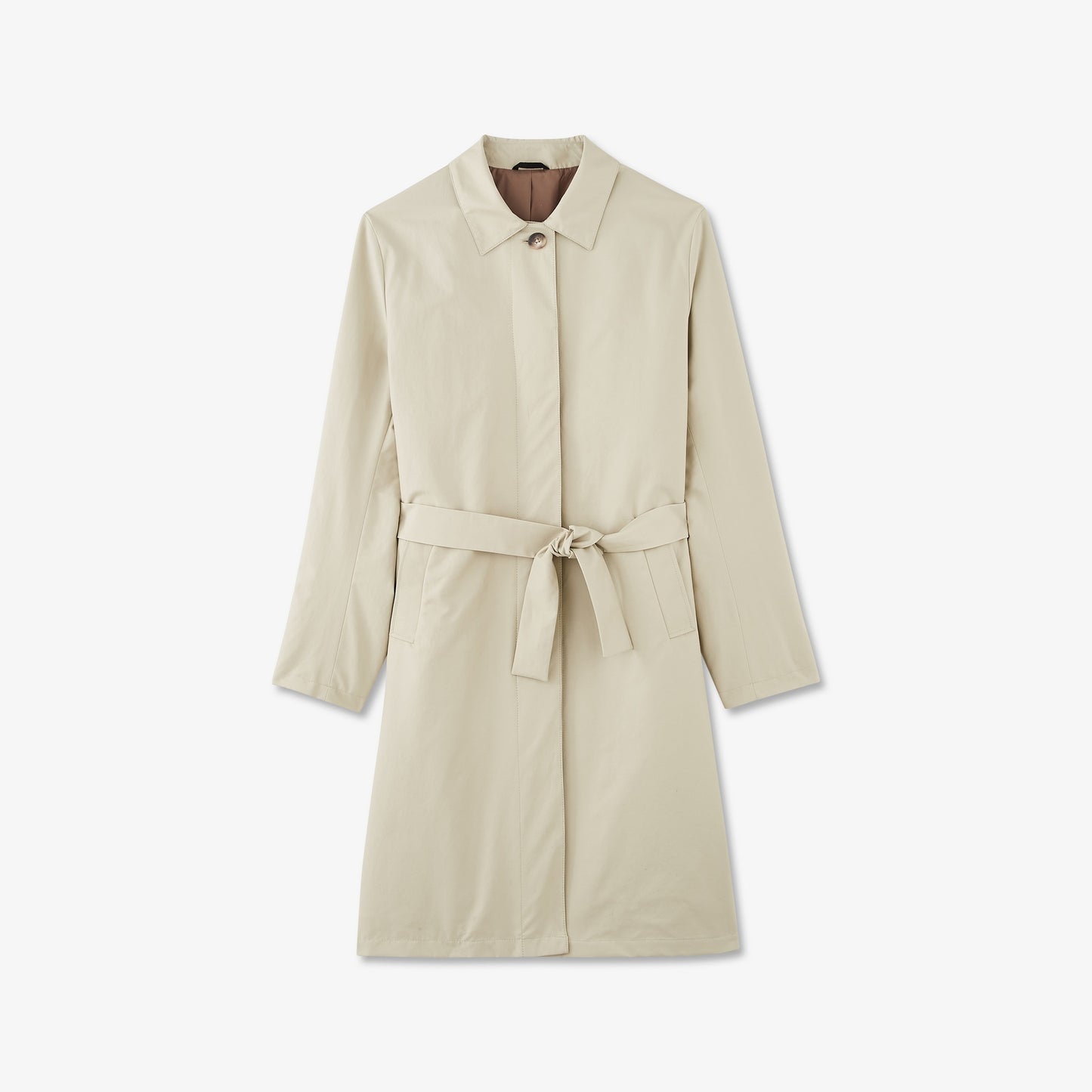 Imperméable beige avec ceinture