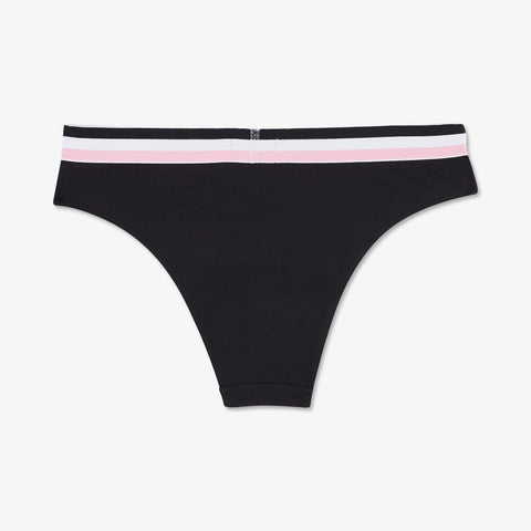 Culotte échancrée bleu foncé à bande contrastée - Image 2