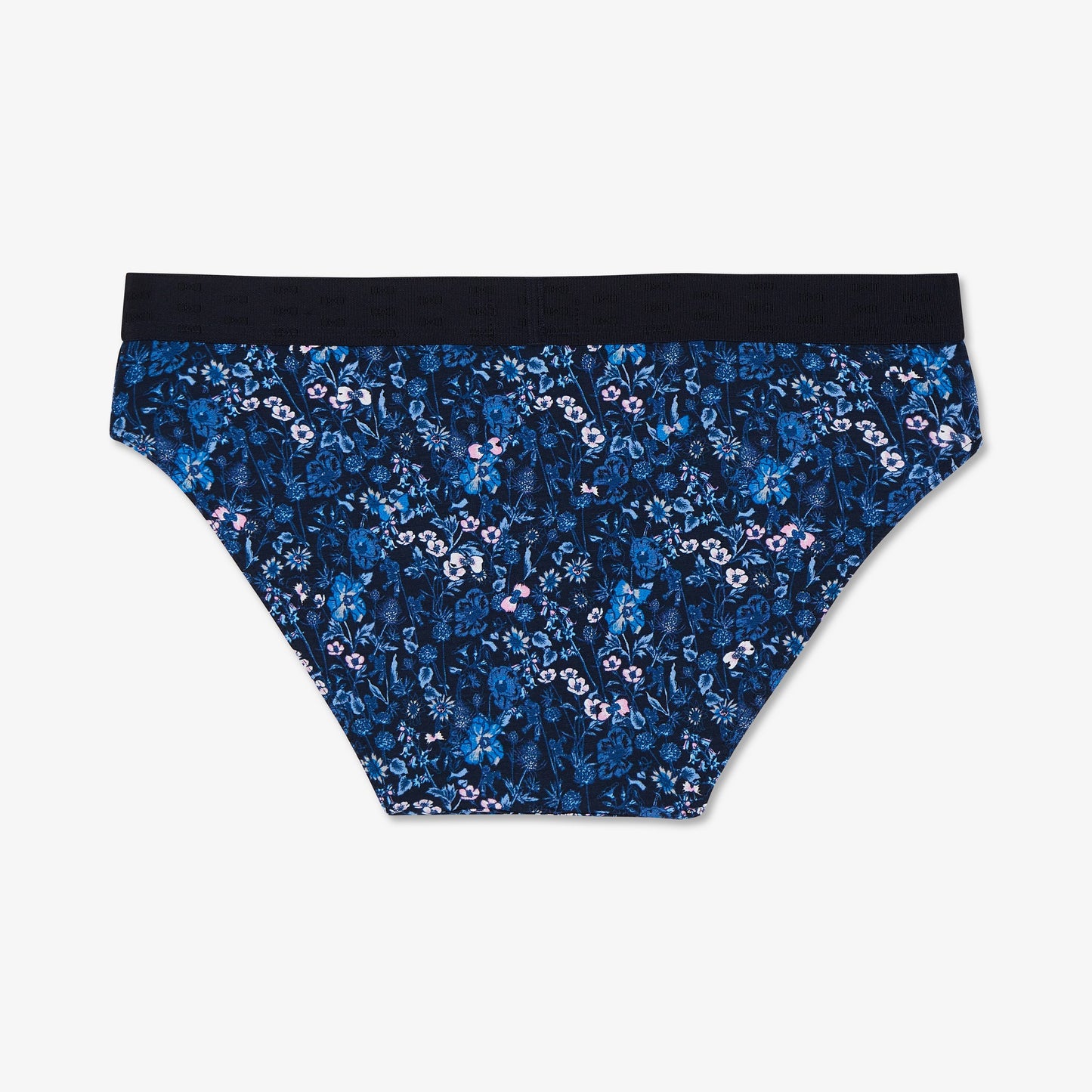 Culotte imprimé fleuri bleu foncé