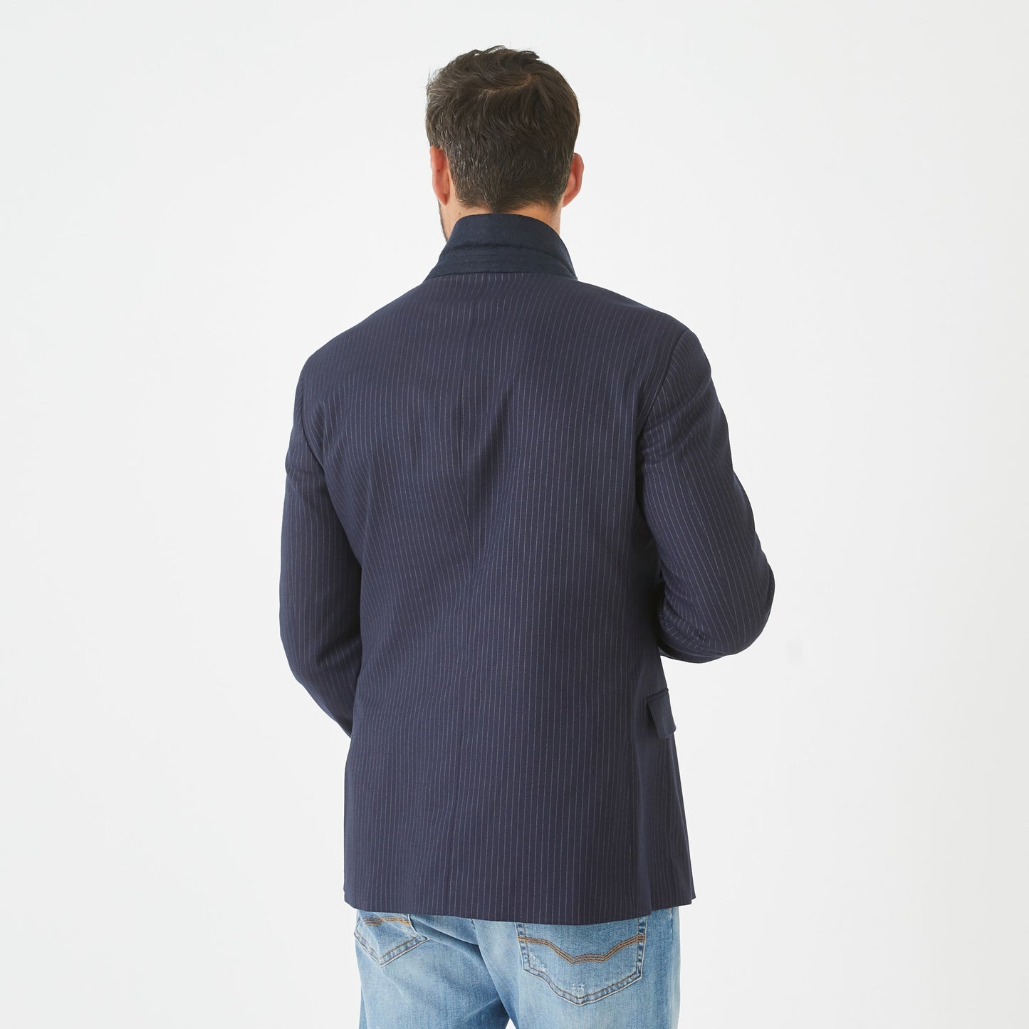 Dark blue striped blazer