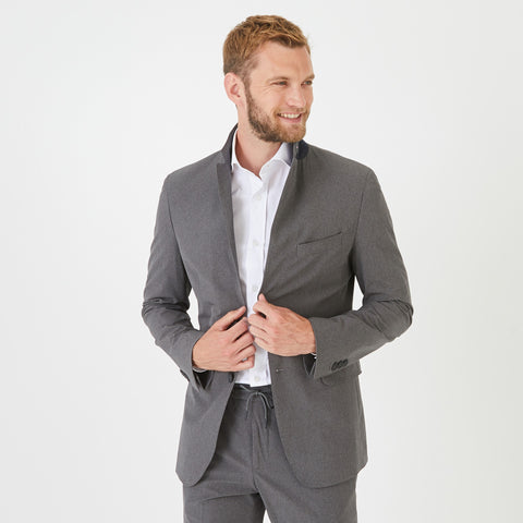 Grey marled blazer - Image 1